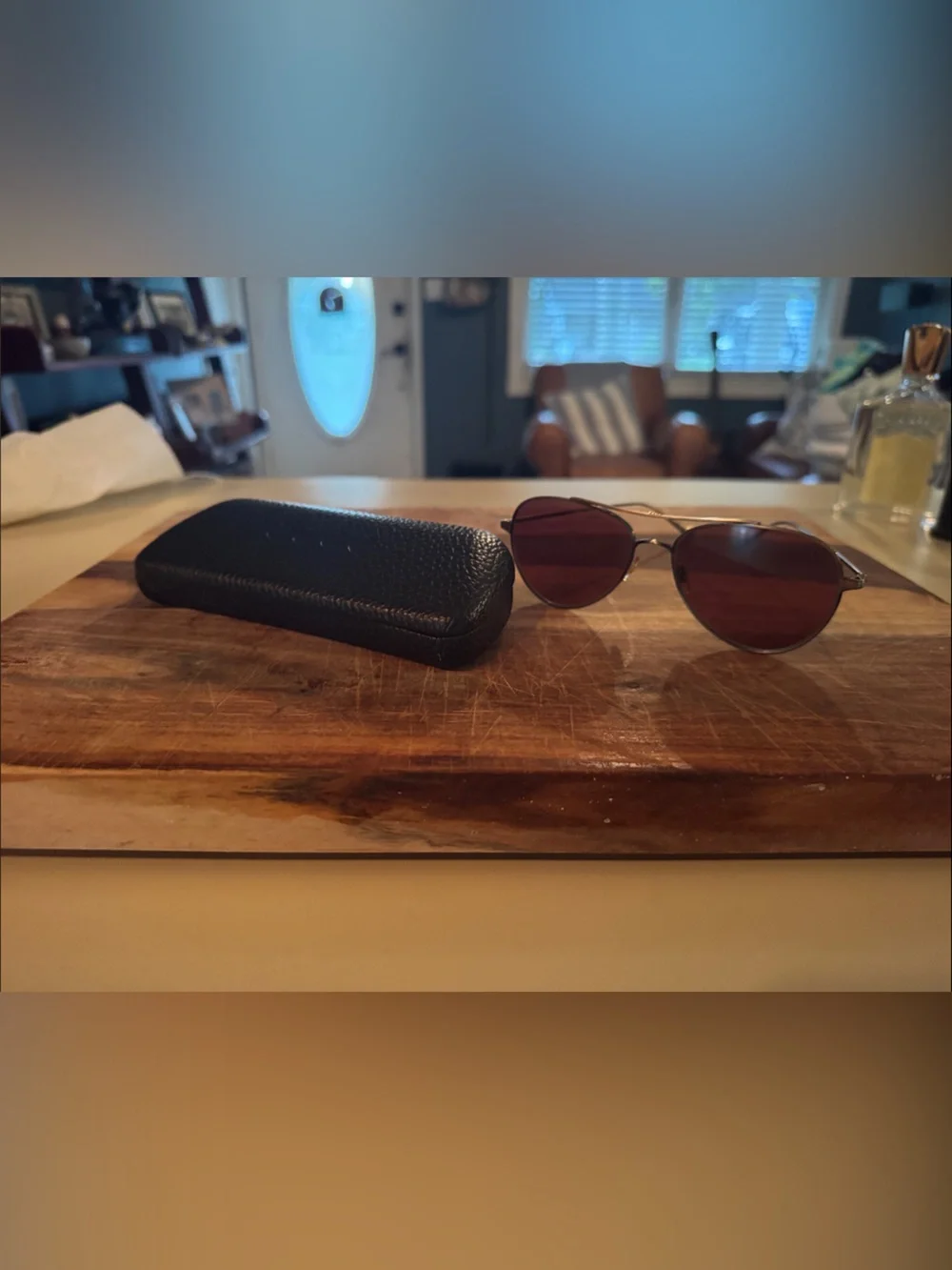 Garrett Leight CULVER SUN 56mm Semi / Flat Redwood Pilot